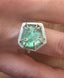 Colombian Emerald Cocktail Ring in Silver and Gold