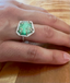Colombian Emerald Cocktail Ring in Silver and Gold