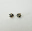 Oval Dalmatian Jasper Turtle Stud Earrings in Silver