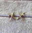 Diamond X Cross Stud Earrings in 14k Gold