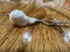 White Flame Pearl Necklace in Silver