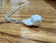 White Flame Pearl Necklace in Silver