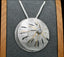Sun and Moon Pendant Necklace with CZ in 23K Gold and Silver