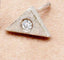 Sterling Silver Triangle CZ  Single Stud Earring