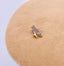 Spearhead Stud Earrings with CZ in Silver