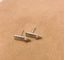 Spearhead Stud Earrings with CZ in Silver