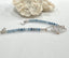 Funky Triangles Aquamarine Beaded Bracelet in Silver and Gold