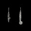 Mismatched Geo Leaf Earrings in Silver