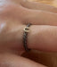 Dainty Horse Shoe Ring in Gold and Oxidized Silver