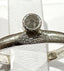 Salt and Pepper Inverted Diamond Ring in Silver