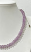 Lavender Quartz Necklace in Silver