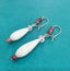Mixed Gems Dangle Earrings in Silver