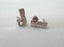 Bar Stud Earrings with Morganite in Silver