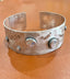Diamond Sapphire Lace Cuff in Oxidized Silver