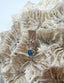 Opal on Bar Single Stud Earring in Silver