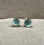 Pale Green Chalcedony Stud Earrings in Silver