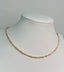 Pink Pearl and Rough Diamond Necklace in 14K Gold