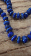 Faceted Lapis Lazuli Beaded Necklace in Silver