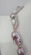 Light Purple Flameball Pearl Necklace in Gold