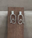 Cube and Spiral Earrings in Silver