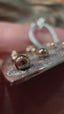 Heart Pendant Necklace with Solid 14K Gold Granulation and Silver