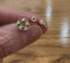 Precious Stone Dainty Stud Earrings in Gold