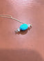 Dainty Turquoise Nugget Chain Necklace in Gold