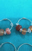 Mixed Gems Herkimer Diamond Hoop Earrings in Silver
