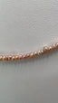 Pink Pearl and Rough Diamond Necklace in 14K Gold