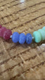 Multicolor Candy Opal and Seed Pearl Necklace in Silver