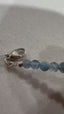 Funky Triangles Aquamarine Beaded Bracelet in Silver and Gold