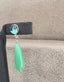 Blue Topaz and Green Chrysoprase Dangle Earrings in Silver