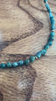 Blue Rough Diamond Nugget Necklace in 14K Gold