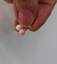 Pale Pink Round Coral Earrings in Silver