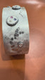 Diamond Sapphire Lace Cuff in Oxidized Silver