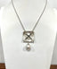 Rough Diamonds and Pearl Pendant Necklace in Gold and Silver