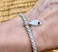Fish Charm with Ruby in Silver