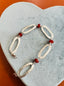 Carnelian and Sterling Silver Oval Link Necklace