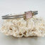 Square Pink Quartz Bangle Bracelet in Gold and Silver