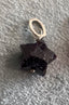 Black Sunstone Star Charm in Silver