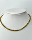 Blonde Tiger Eye and Aquamarine Necklace in Silver
